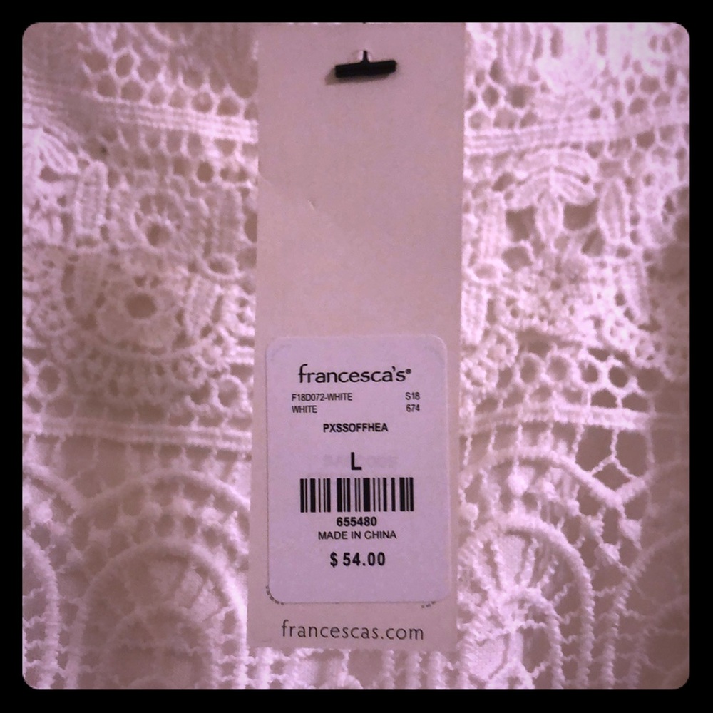 Francesca’s Off white Eyelet  Lace Dress